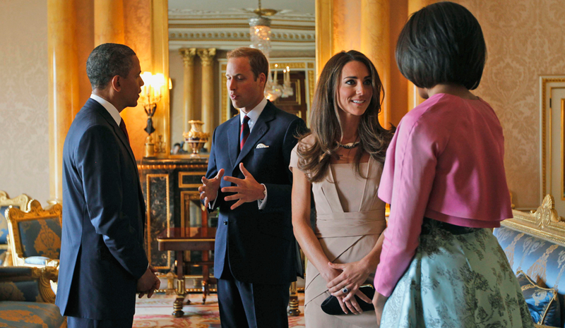 Illustration for article titled William & Kate Meet Barack & Michelle